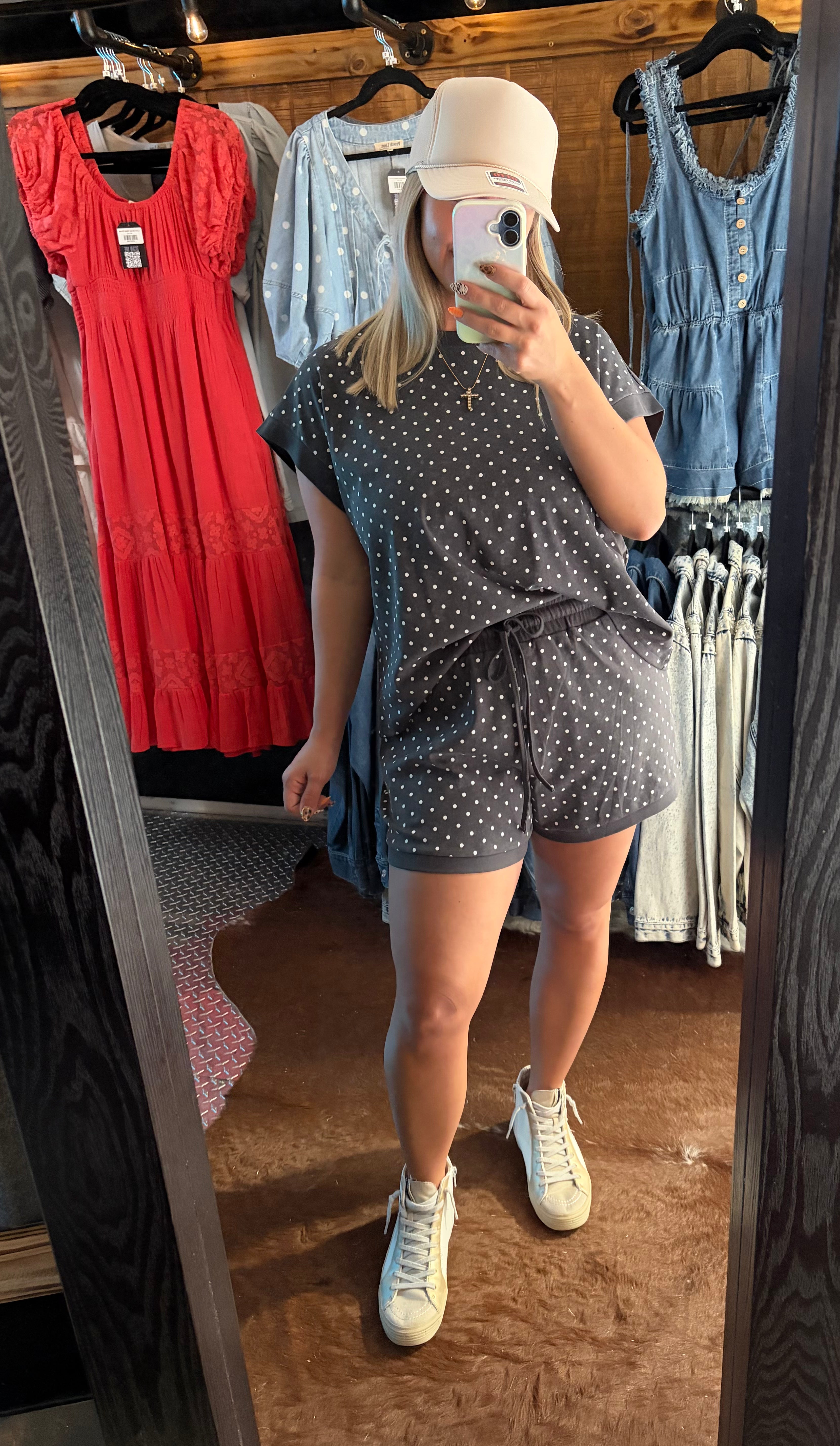 Polka Dot Top & Shorts Set