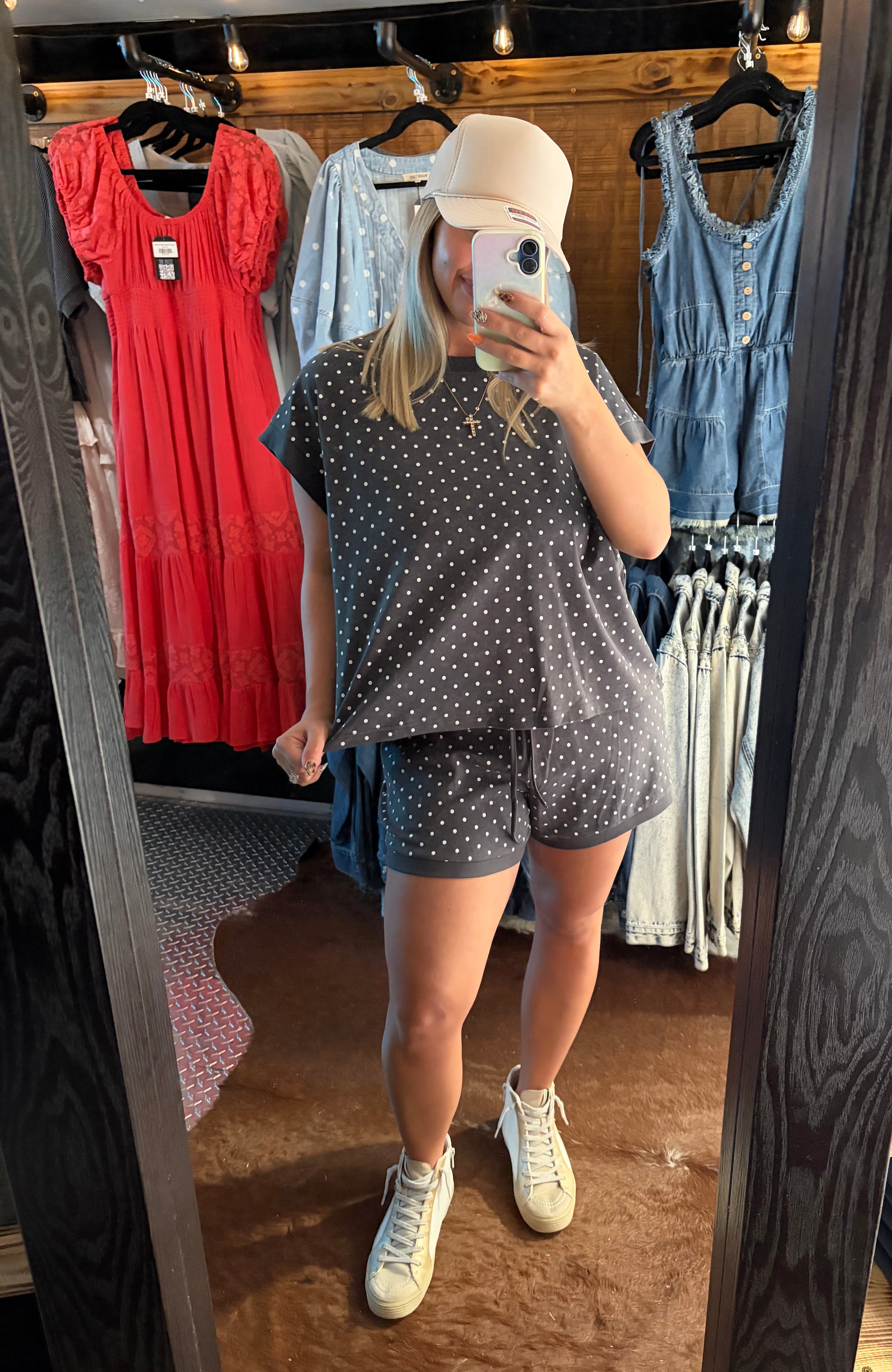 Polka Dot Top & Shorts Set