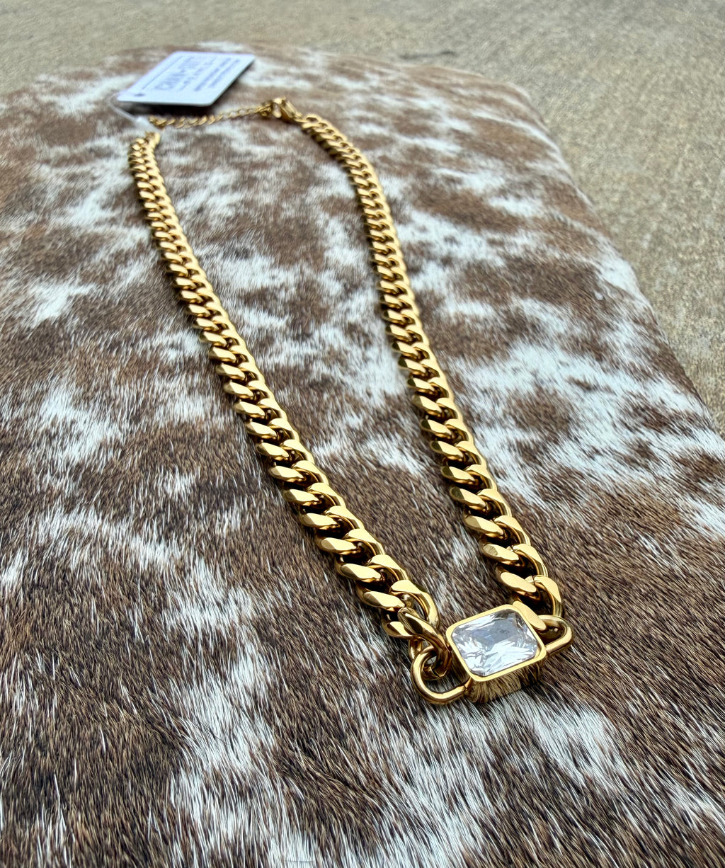 Chansutt Pearls Chain w/ Diamond Pendant Necklace