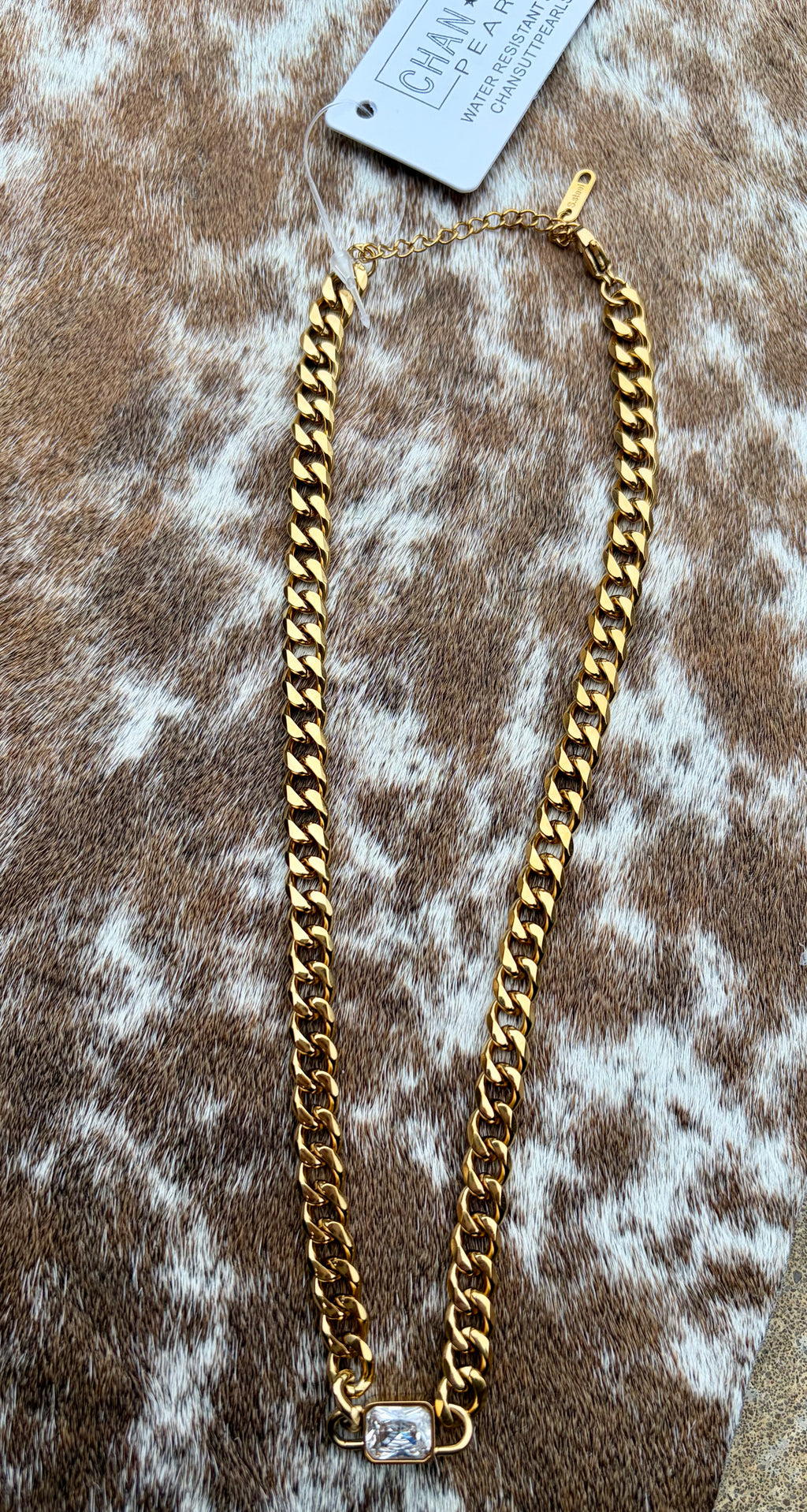 Chansutt Pearls Chain w/ Diamond Pendant Necklace