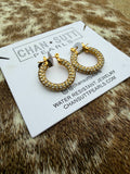 Chansutt Pearls Medium Diamond Hoops
