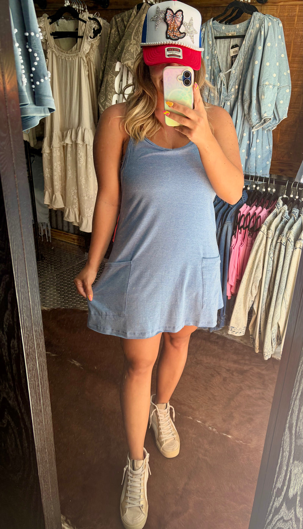 Casual Mini Dress w/ Built In Romper