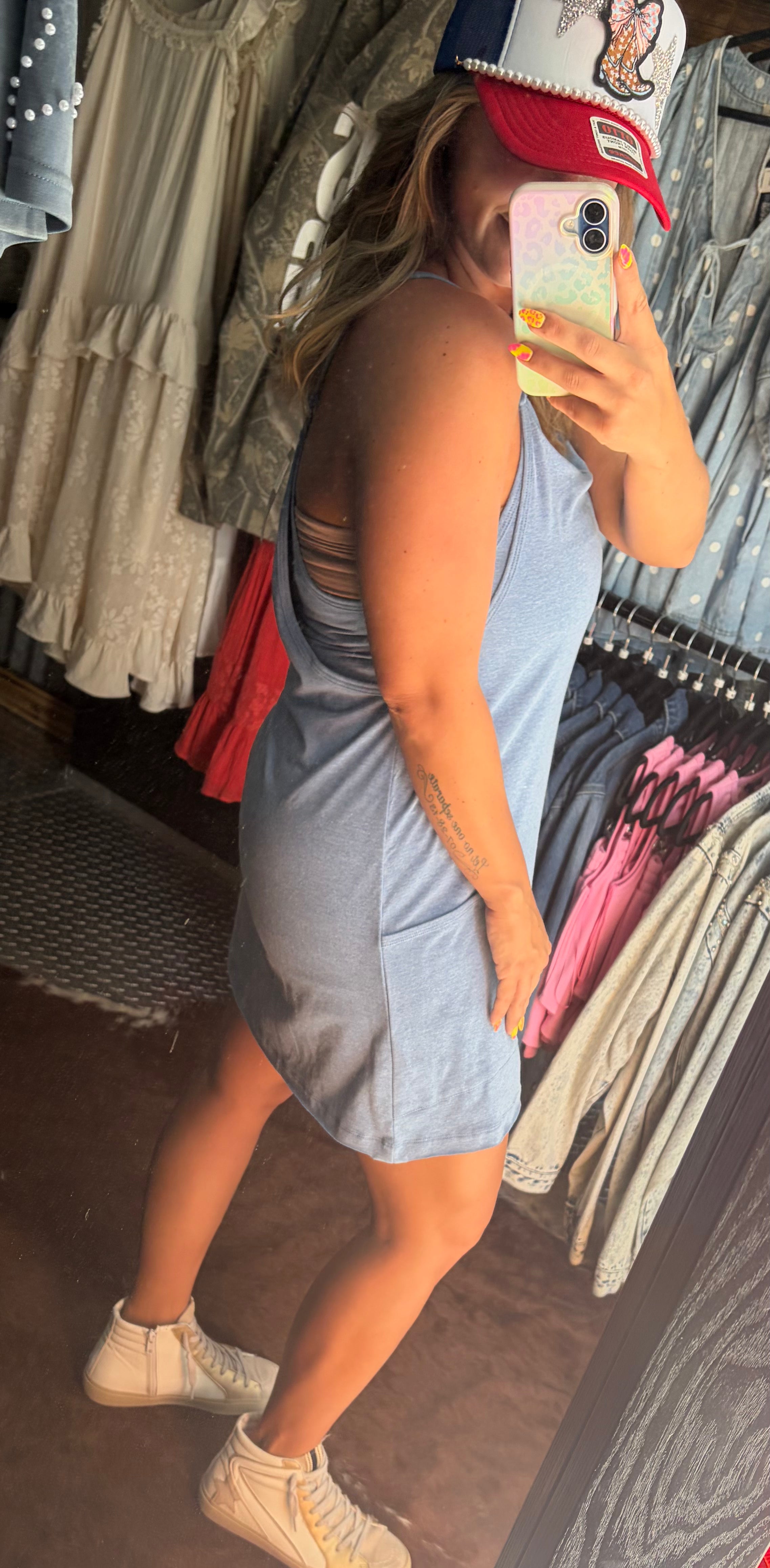 Casual Mini Dress w/ Built In Romper