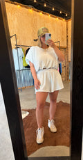Bubble Hem Crop & Shorts Set