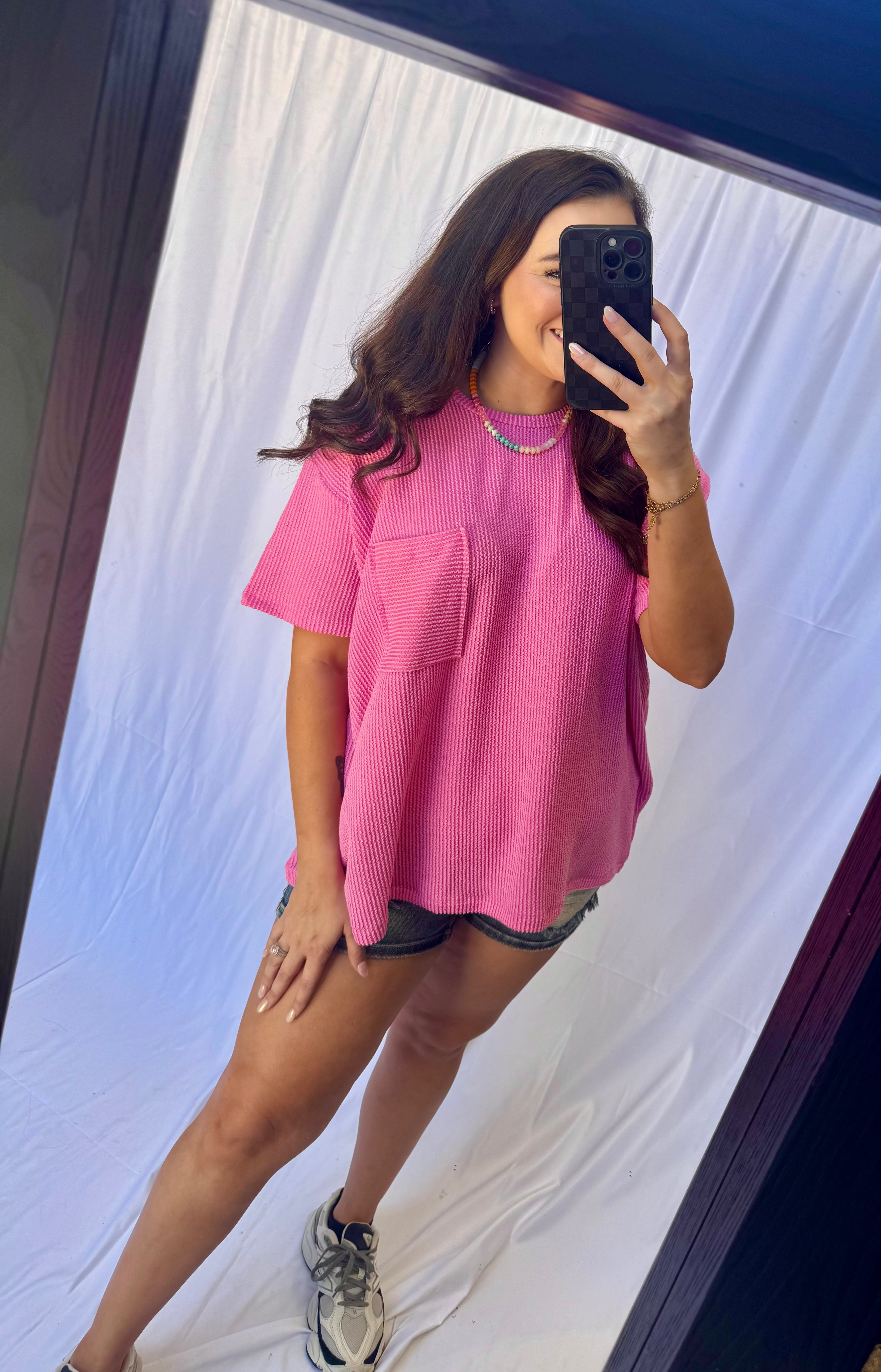 Ribbed Short Sleeve Top