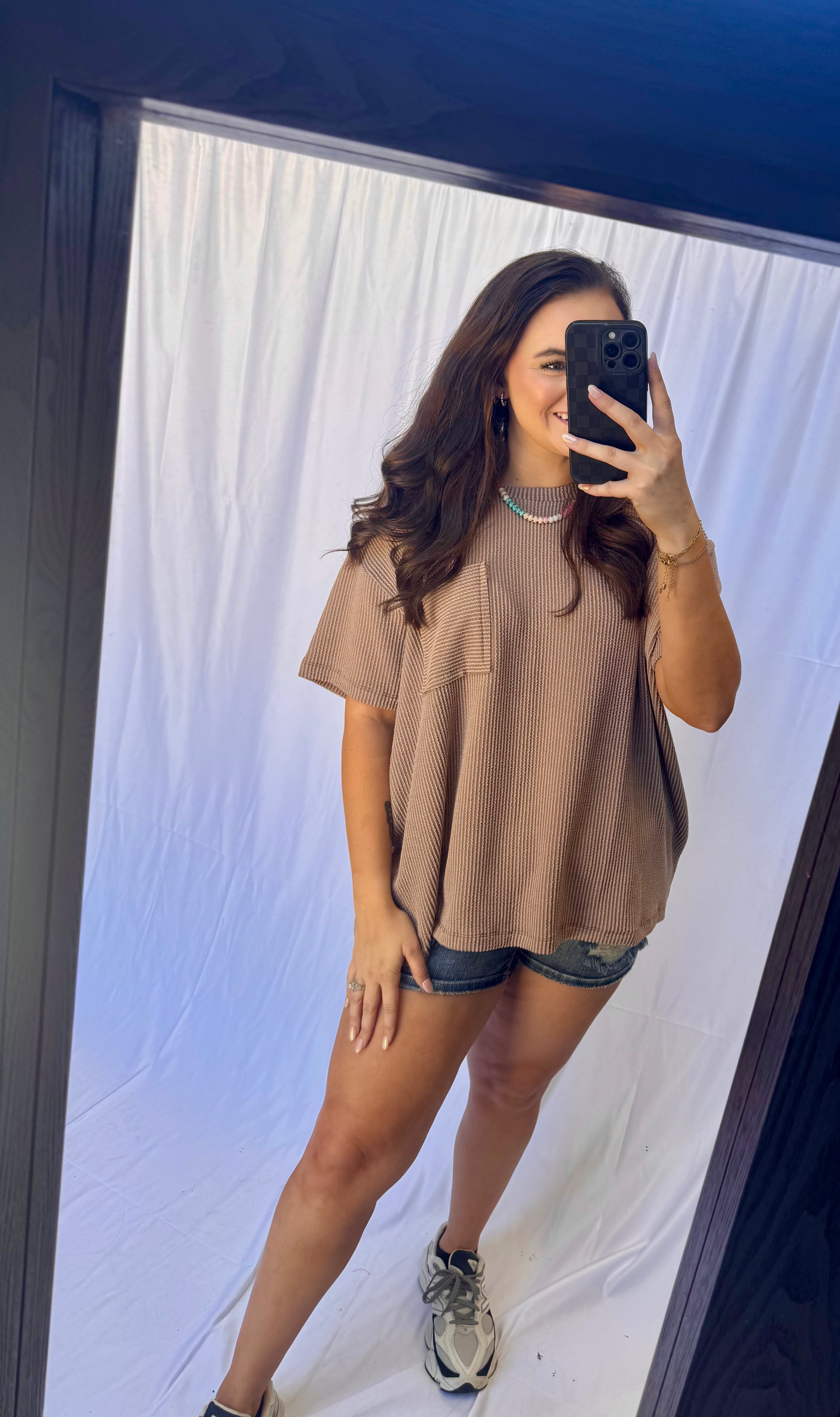 Ribbed Short Sleeve Top