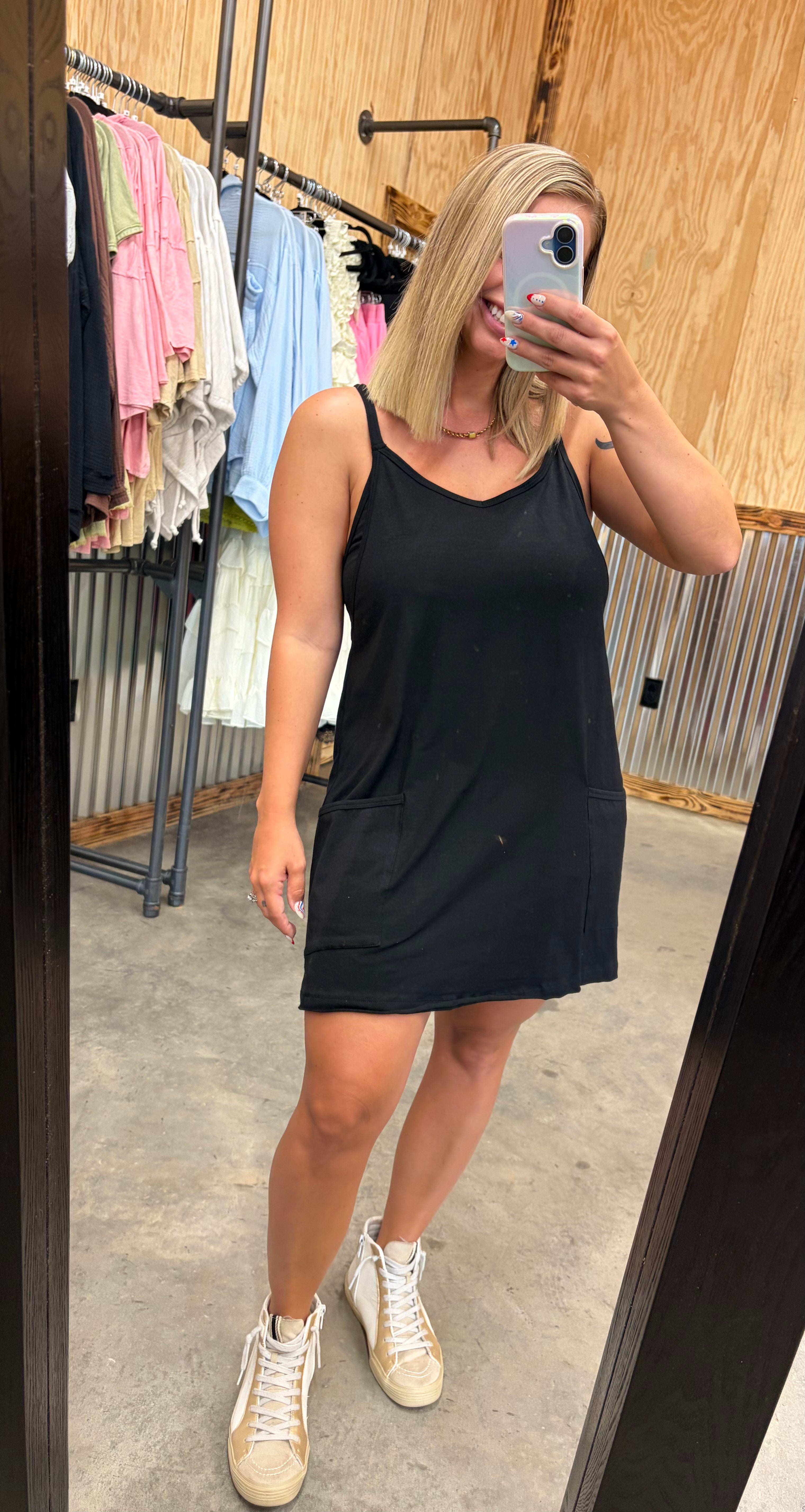 Casual Mini Dress w/ Built In Romper