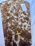 Chansutt Pearls XL Diamond Cross Necklace