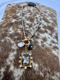 Gun Metal Charm Necklace