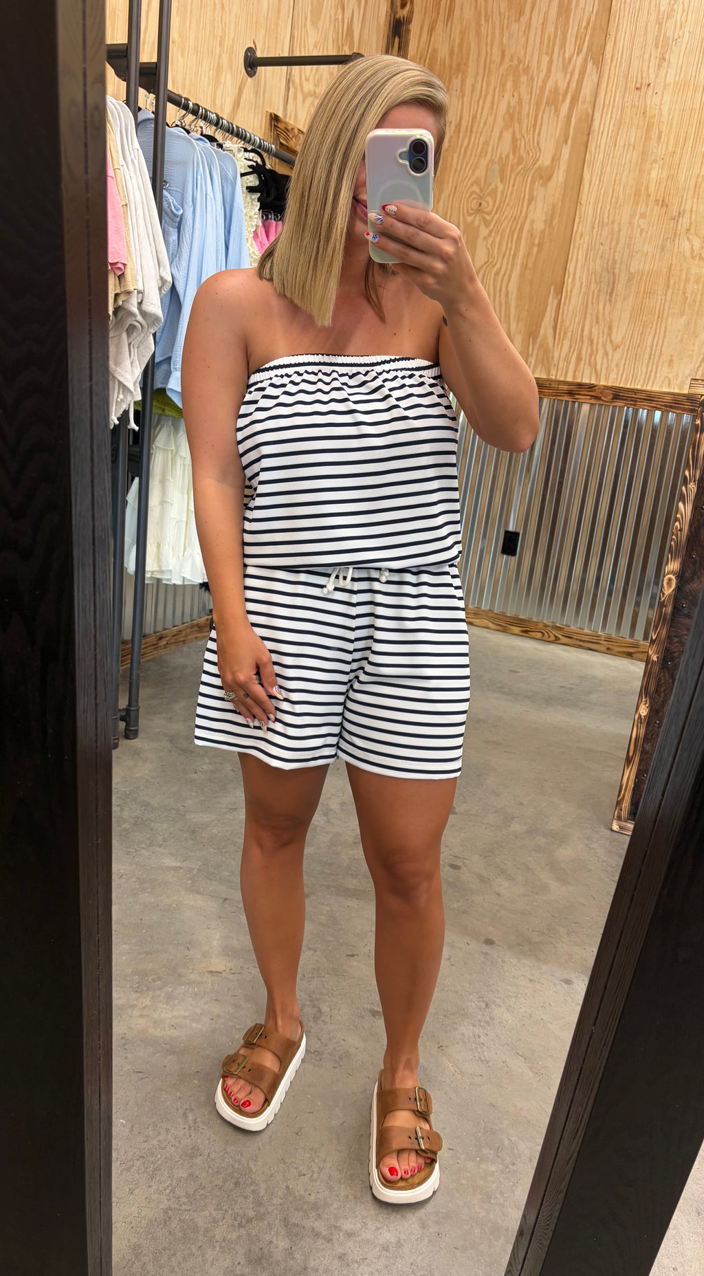 Striped Tube Romper