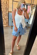 Lace Trim Knit Top