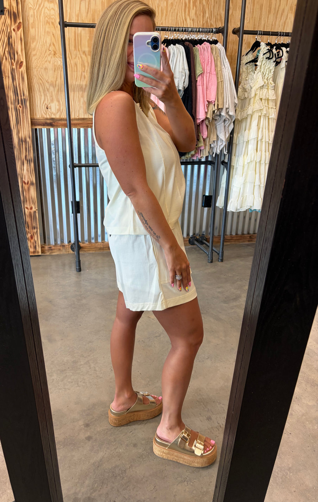 Stitched Detail Tank & Shorts Set