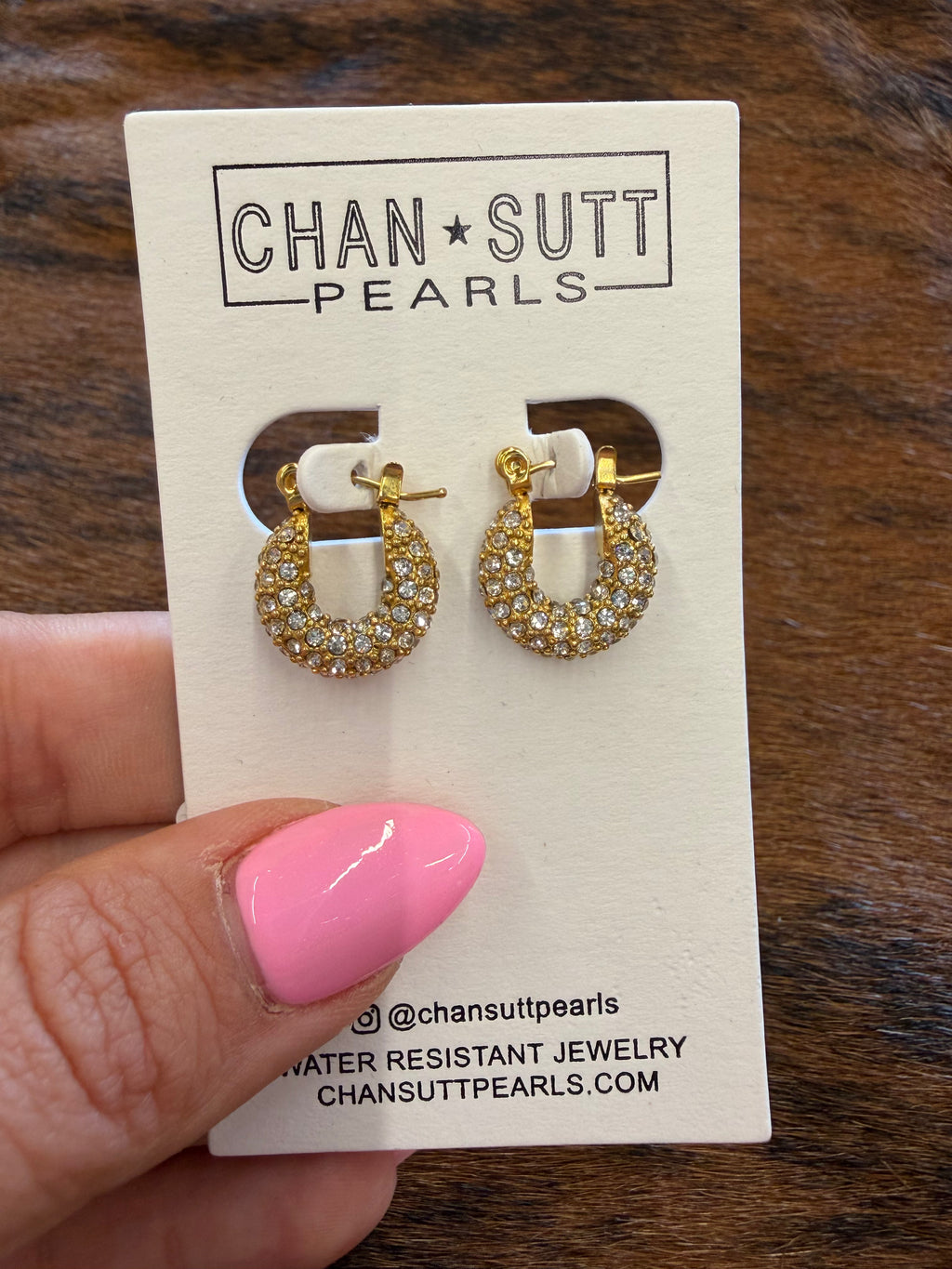 Chansutt Pearls Small Diamond Hoops
