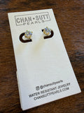 Chansutt Pearls Gold Diamond Studs