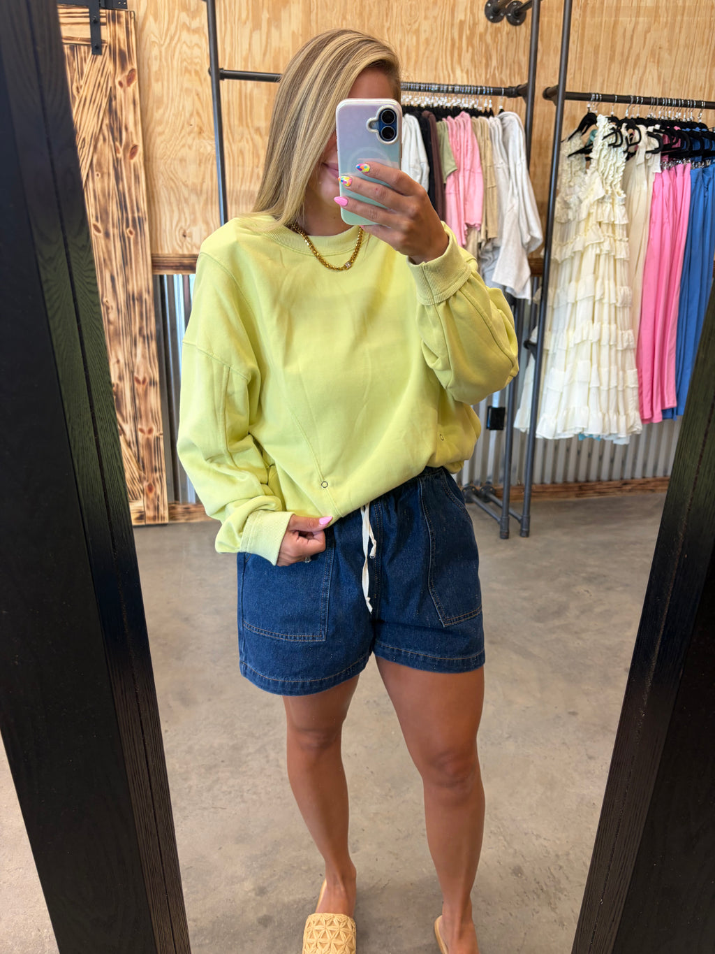 Reversible Twist Front Sweatshirt Top