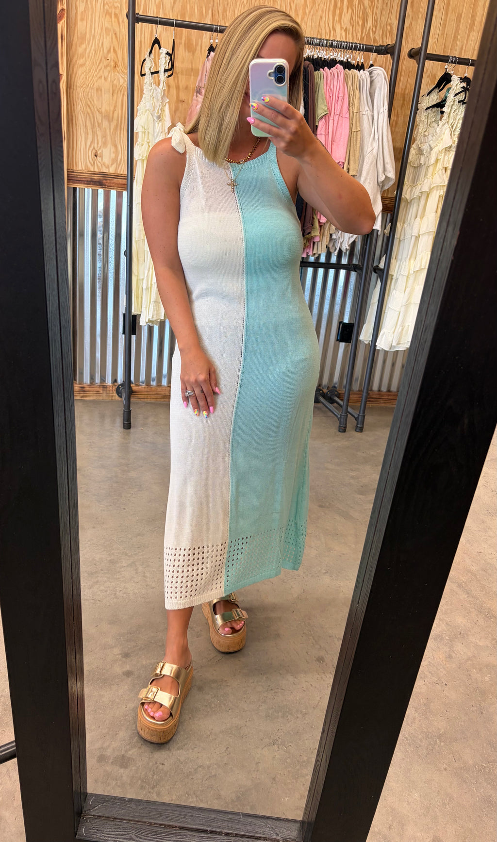 Color Block Knit Dress