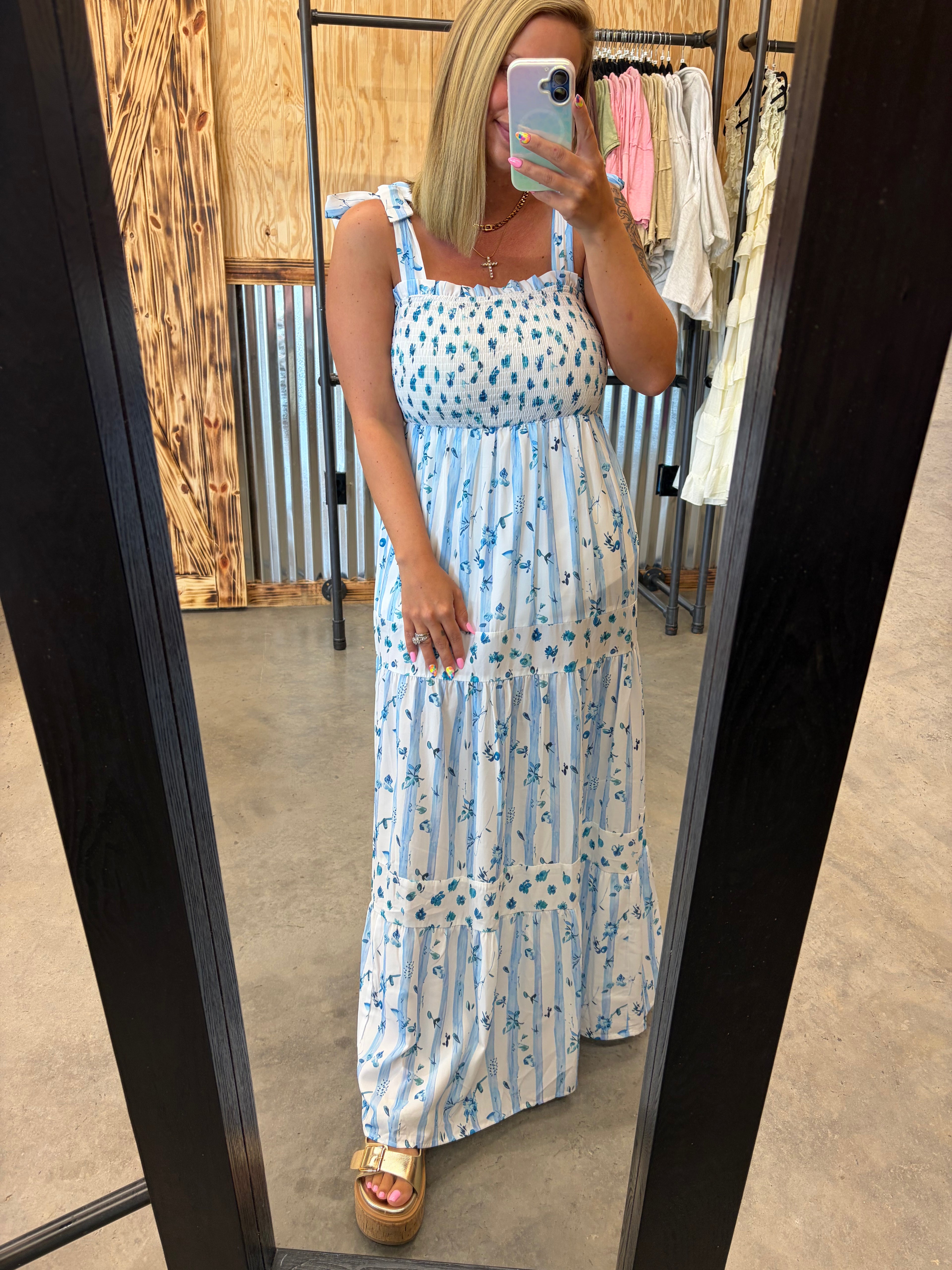 Floral Smocked Maxi Dress