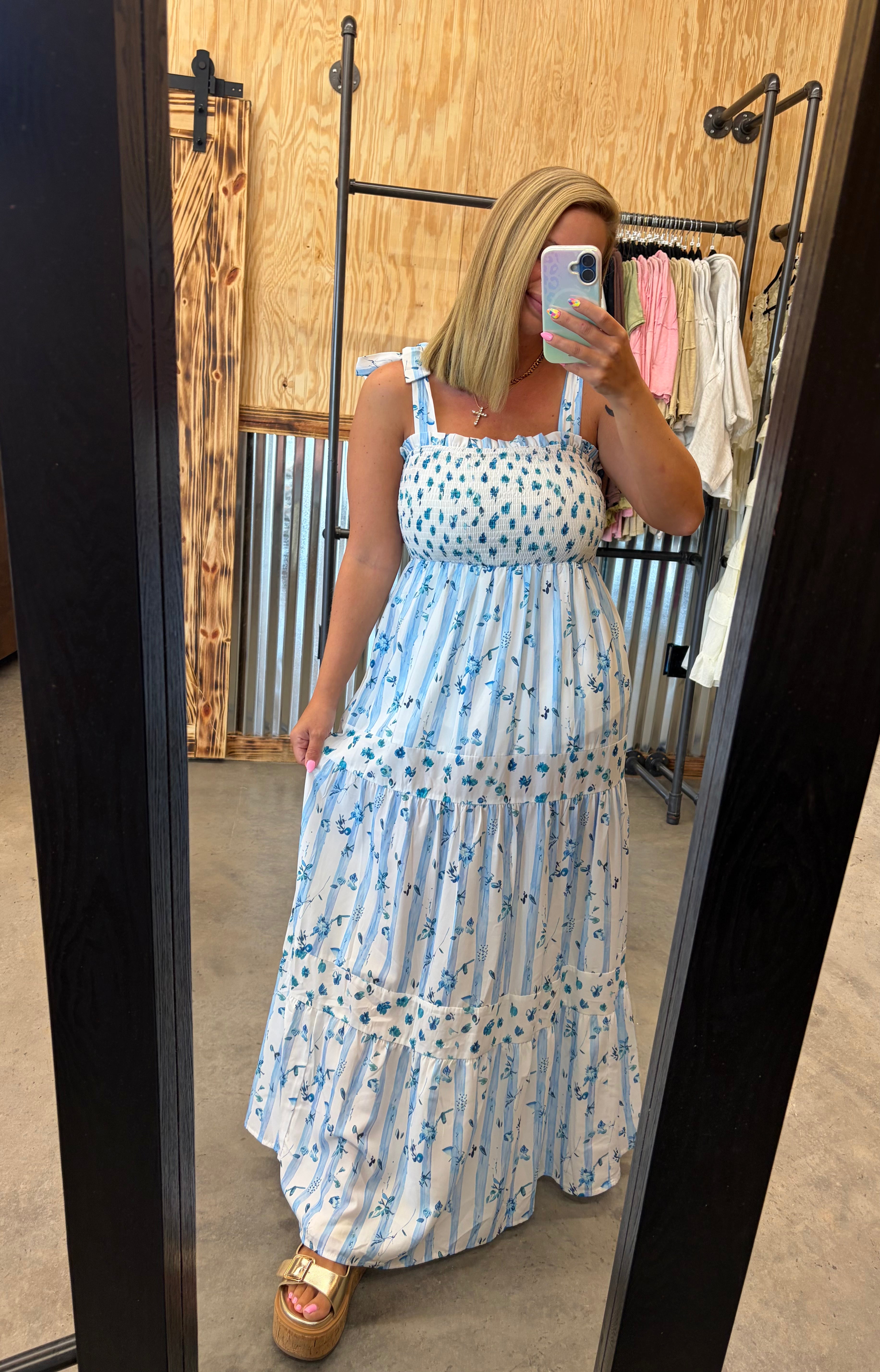 Floral Smocked Maxi Dress