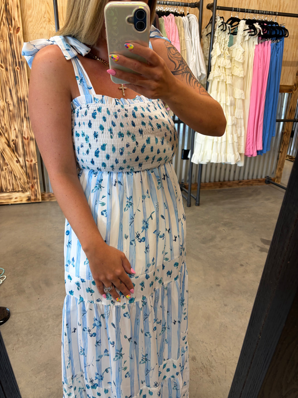 Floral Smocked Maxi Dress