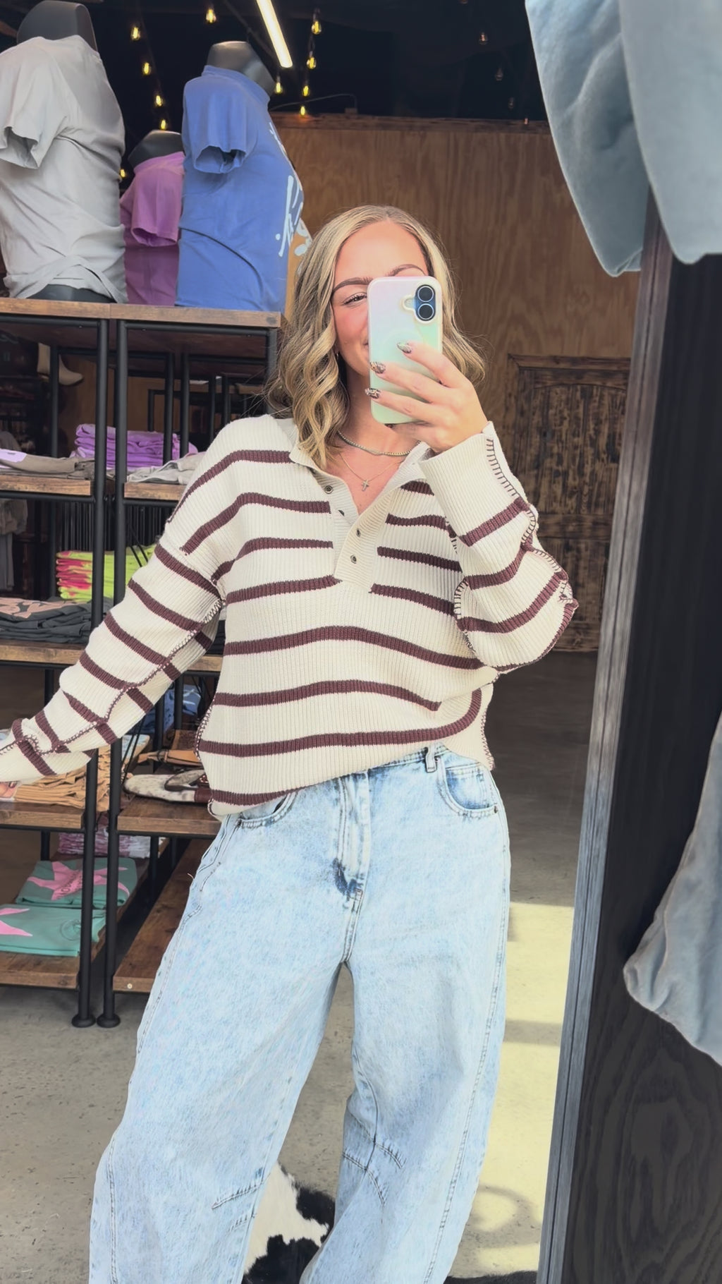 Striped Slouchy Sweater
