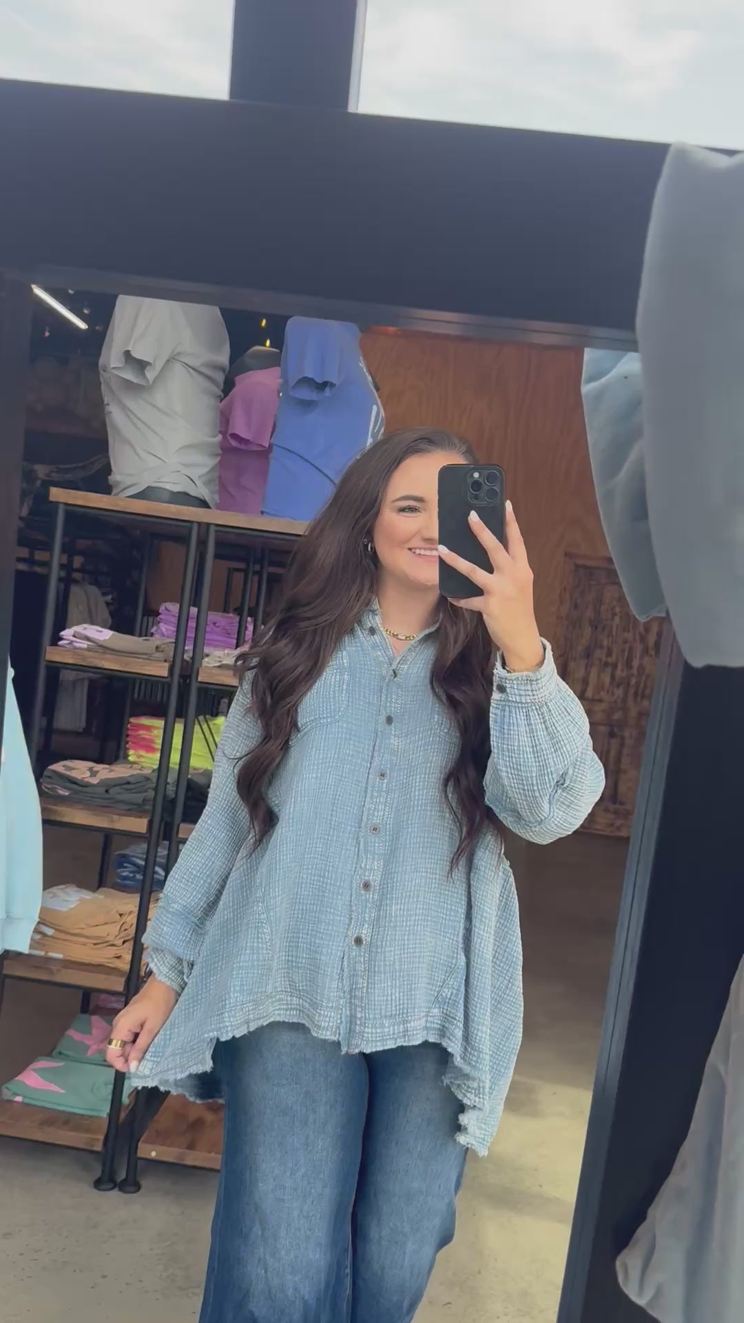 Denim Sky Button Up